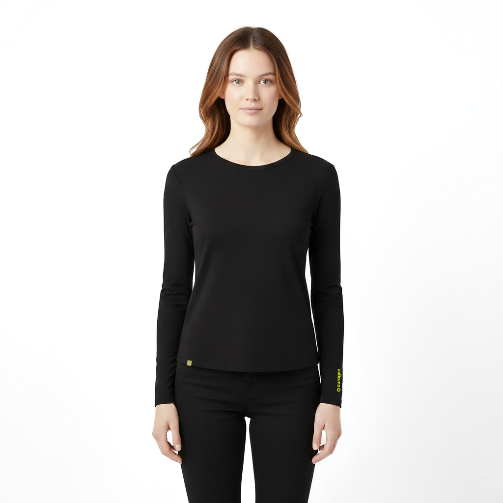 Drew Black Long Sleeve Crew
